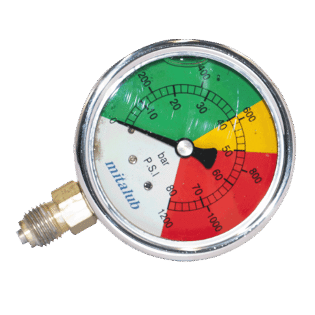 63 mm. 0-80 bar Tarım için Alttan Manometre