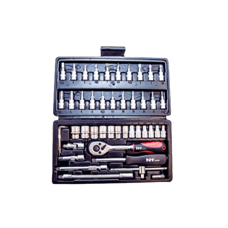 46 Parça 1/4" Altı Köşe CR-V Bits ve Lokma Seti