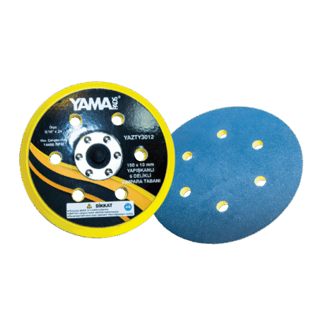 6.0" 150x10 mm. 6 Delikli Yapışkanlı Zımpara Tabanı